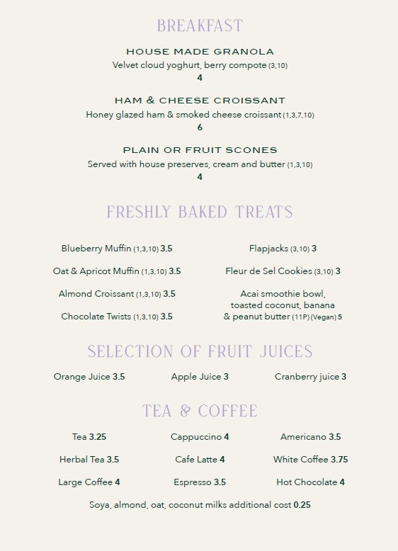 morning menu larkspur