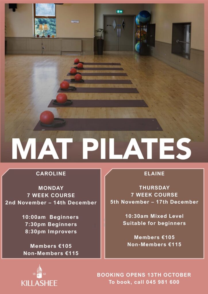 PILATES NOVEMBER - Killashee Hotel