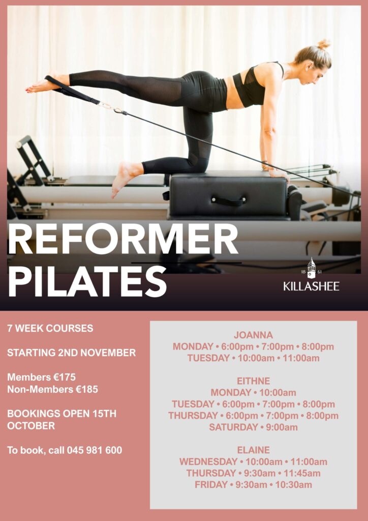 Reformer Pilates NOVEMBER - Killashee Hotel